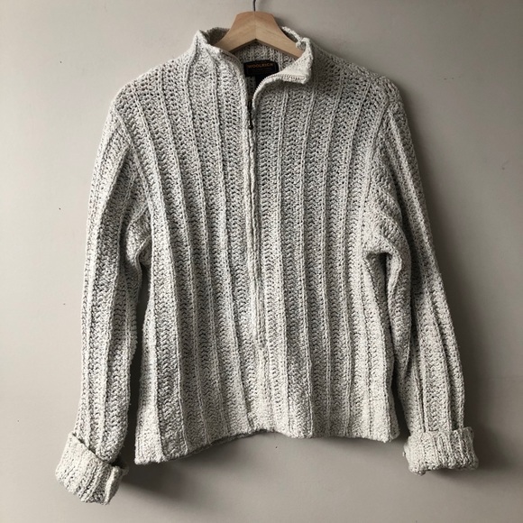 Woolrich Sweaters - 90s Woolrich Cotton Zip up Apres Ski Sweater